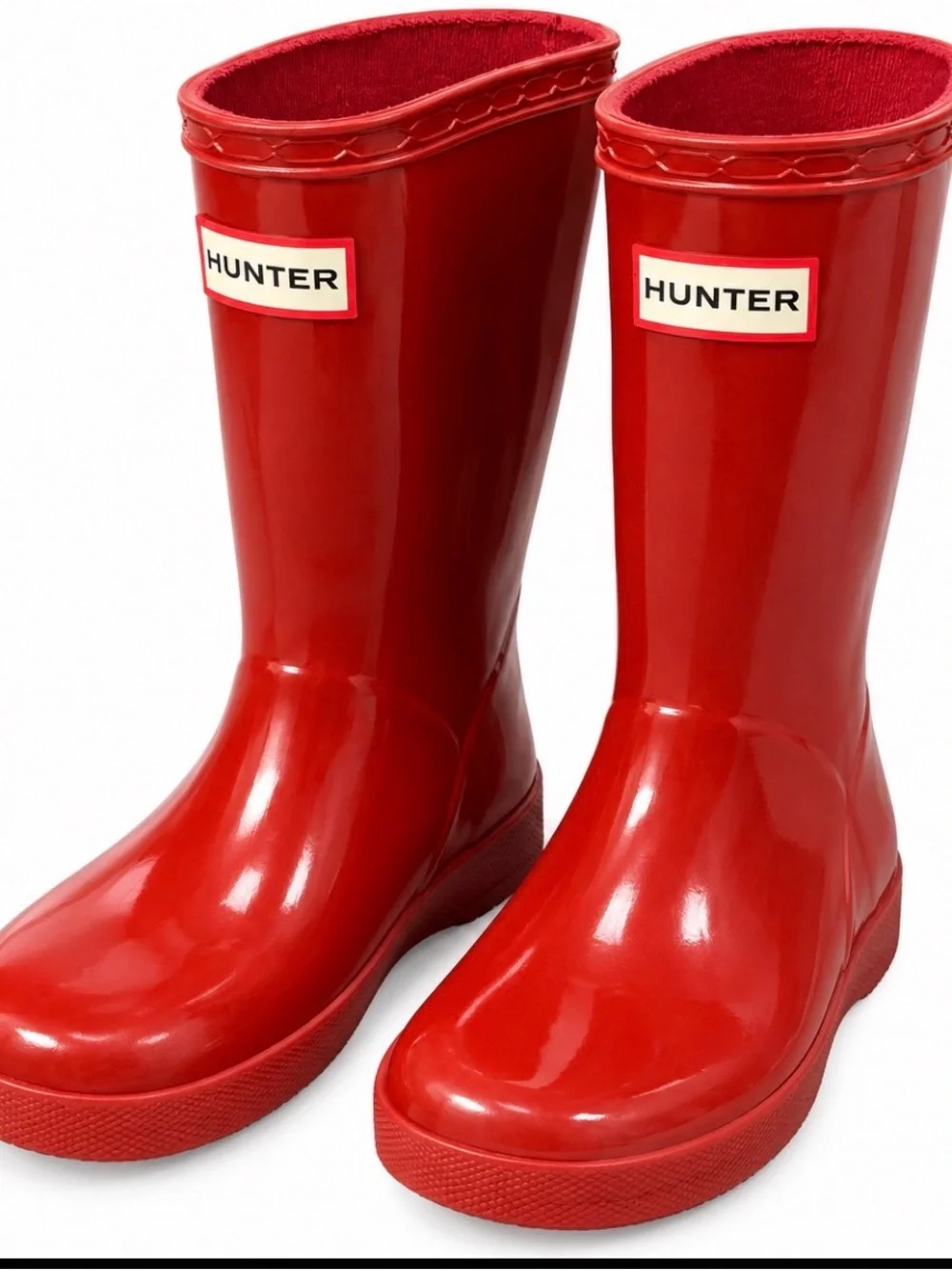 Hunter Kids Bright Red Waterproof Rain Boots